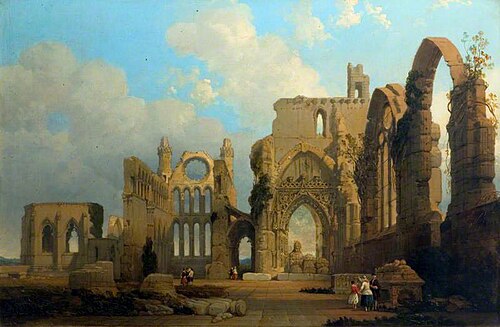 Ruins of Elgin Cathedral, 1853, David Roberts