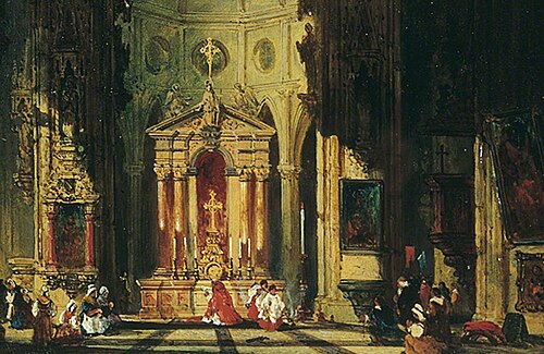 Cathedral, Saumur-sur-Loire, France, 1857, David Roberts