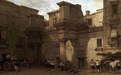 The Palace of Minerva, Rome, 1859, David Roberts