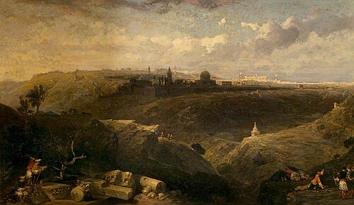 Jerusalem from the Mount of Olives, 1860, David Roberts