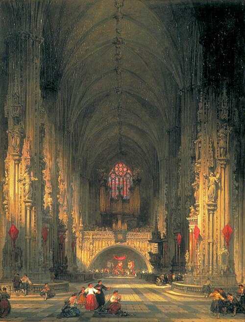 The Church of St Stephen's, Vienna, Austria, 1863, David Roberts
