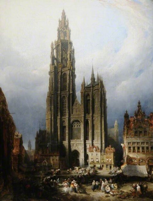 Antwerp Cathedral, Belgium, , David Roberts