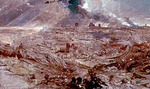 The Siege and Destruction of Jerusalem by the Romans under the Command of Titus, AD 70, 1849, David Roberts