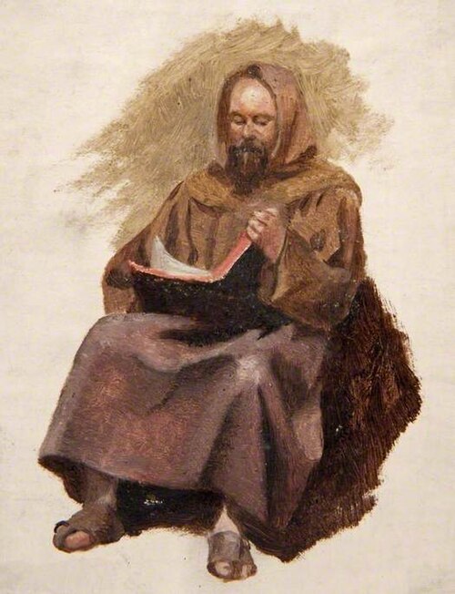 Study of a Monk, , David Roberts