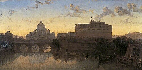 Rome, St Peter's and Castel St Angelo, , David Roberts