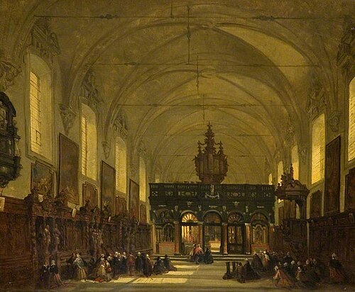 A Church Interior, , David Roberts