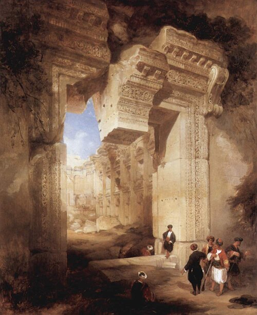 The Entrance to the Golden Temple in Baalbeck, 1841, David Roberts