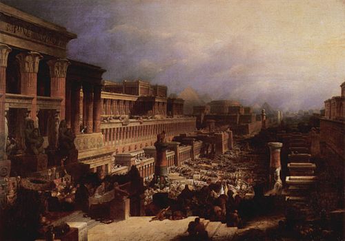 Les Israélites quittant l'Égypte, 1830, David Roberts