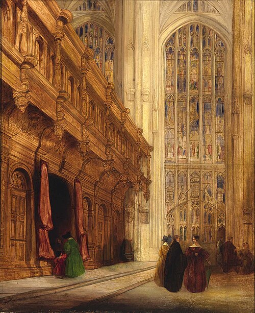 King's College Chapel—Cambridge, 1837, David Roberts