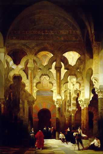 Interior of the Mosque, Córdoba, 1838, David Roberts