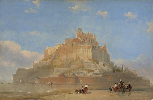 Mont St Michel, 1848, David Roberts