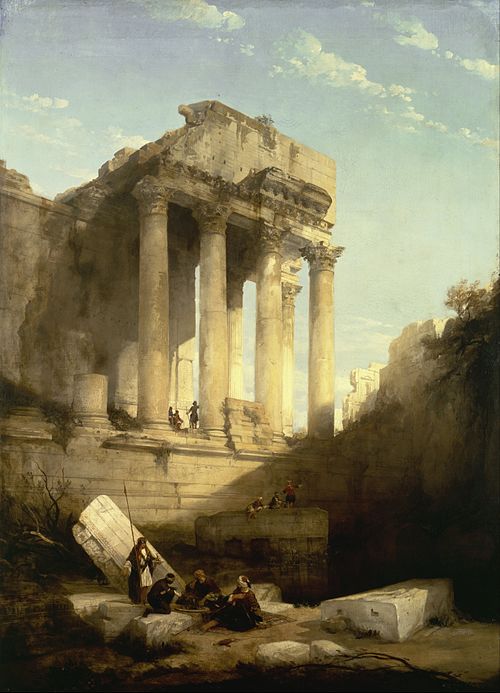 Ruins of the Temple of Bacchus, 1840, David Roberts