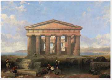 The Temple of Neptune at Paestum, 1856, David Roberts