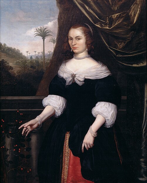 Portrait of Dina Lems, Wife of Jan Valckenburgh, 1660, Daniel Vertangen