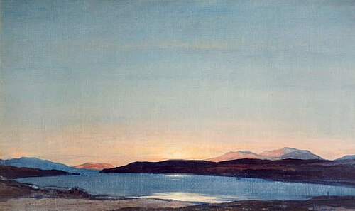 Sundown, Loch Rannoch, 1922, David Young Cameron