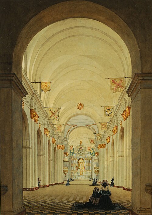 Interior of the Cathedral of Buenos Aires, 1830, Charles Pellegrini