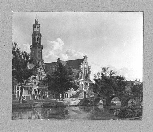 view of a Amsterdam th west-church, 1662, Jan van der Heyden