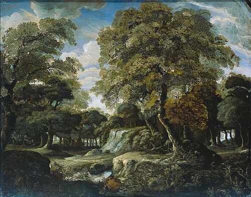 View in the woods, 1675, Jan van der Heyden