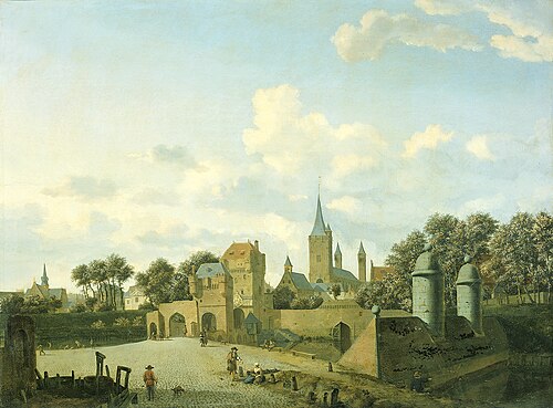 L'Église de Saint-Séverin à Cologne dans un cadre fictif, 1666, Jan van der Heyden