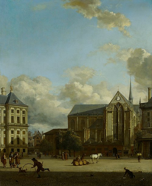 Le Dam, Amsterdam, 1668, Jan van der Heyden
