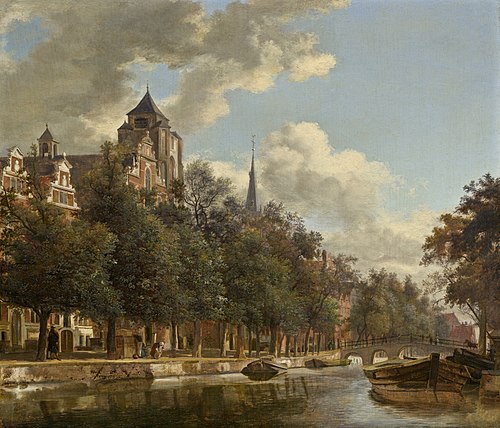 View Down a Dutch Canal, 1670, Jan van der Heyden