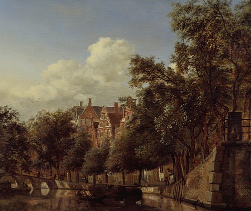 View of the Herengracht, Amsterdam, from the Leliegracht, 1665, Jan van der Heyden