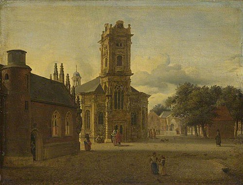 A Square before a Church, 1678, Jan van der Heyden