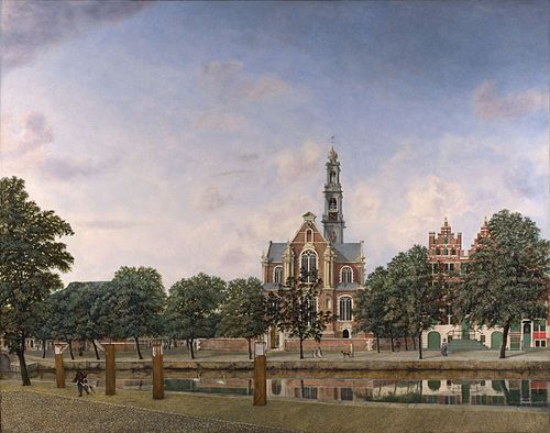View of the Westerkerk, Amsterdam, 1660, Jan van der Heyden
