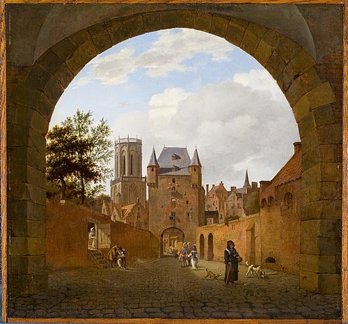 The Water Gate in Emmerich am Rhein, 1664, Jan van der Heyden