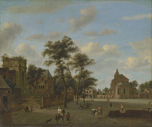 A Square with Four Cologne Churches, 1665, Jan van der Heyden