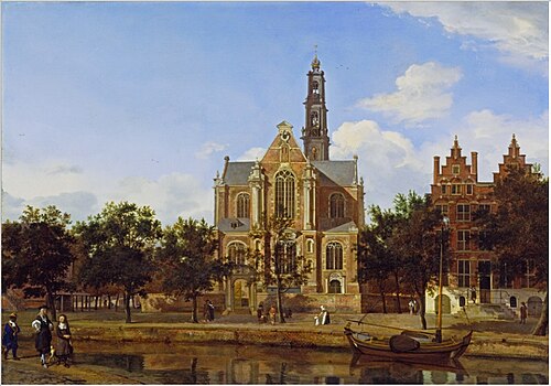 View of the Westerkerk in Amsterdam, 1670, Jan van der Heyden