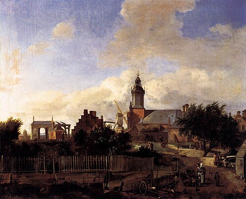 Street before the Haarlem Gate in Amsterdam, 1700, Jan van der Heyden