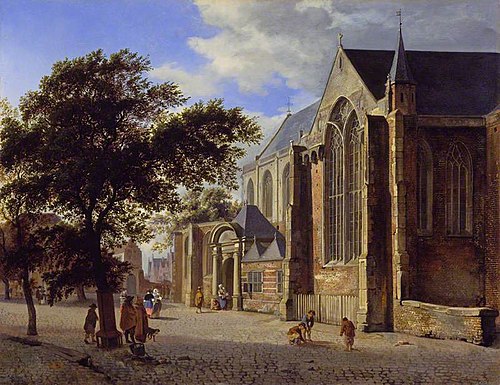 Exterior of a Church, 1665, Jan van der Heyden