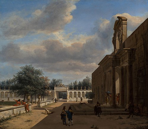 A Park with Elaborate Gardens, 1670, Jan van der Heyden