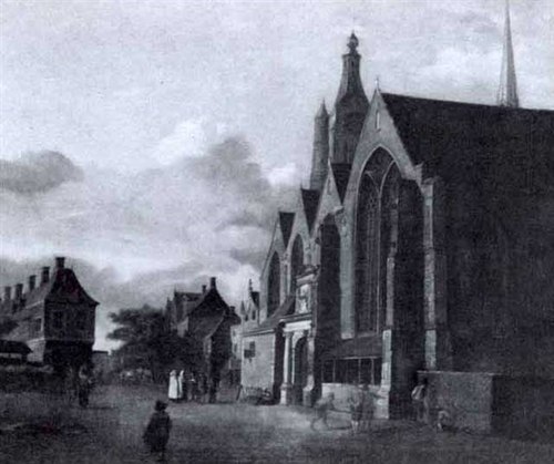 A Church on a Square, 1668, Jan van der Heyden