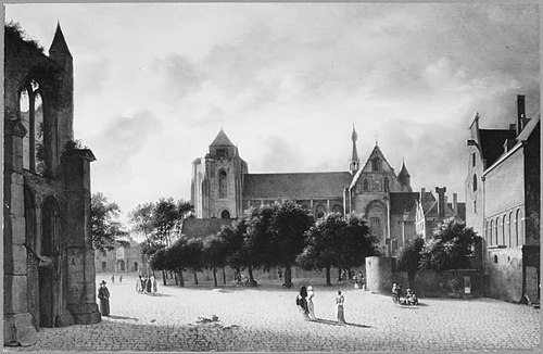 View of the Church in Veere from the South, 1660, Jan van der Heyden