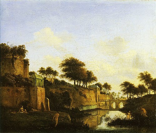 Before a City Wall, 1675, Jan van der Heyden
