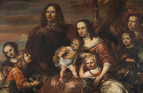A couple with six children, 1650, Jürgen Ovens
