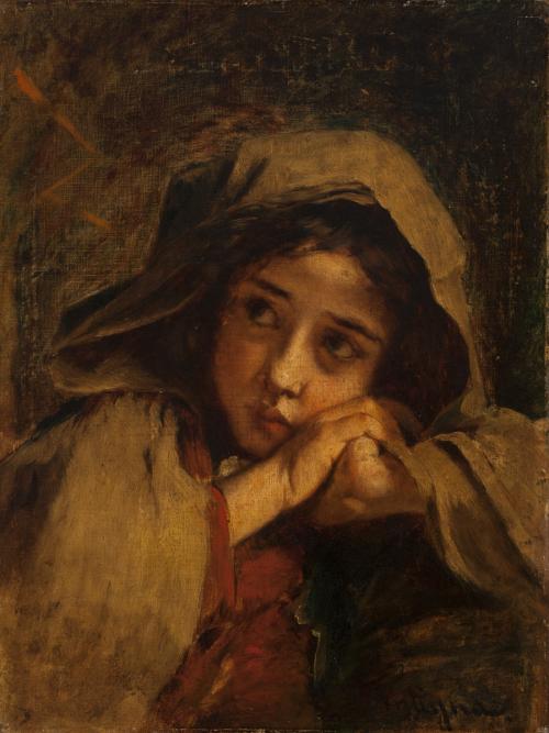 Head of a Girl, , Alexandre Antigna
