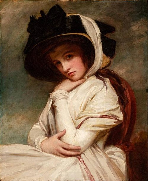 Emma Hart, later Lady Hamilton, in a Straw Hat, 1794, George Romney