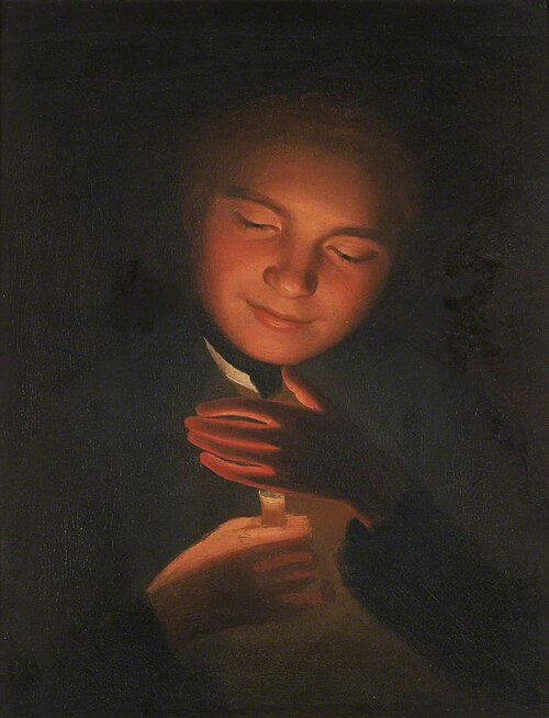 The Artist's Brother James, Holding a Candle, 1761, George Romney