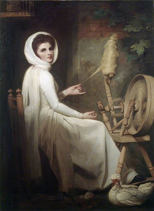 Emma Hart as 'The Spinstress', 1784, George Romney