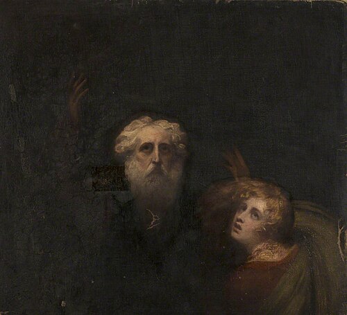 Prospero and Miranda (fragment of 'The Tempest Act I, Scene 1'), , George Romney