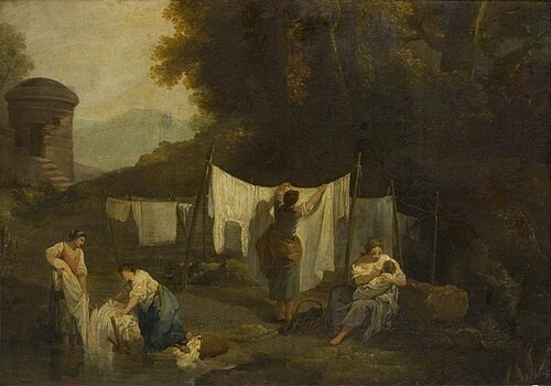 The Bleaching Grounds (Peasants Washing Linen), 1800, George Romney