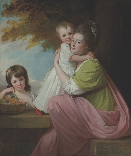 Dorothy Stables (1753–1832), with her daughters, Harriet (1774–1827) and Maria (1775–1821), 1778, George Romney