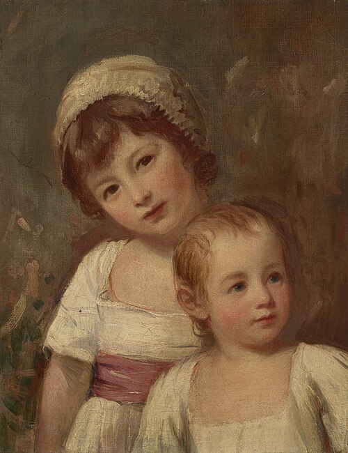 Portrait of two children, 1800, George Romney