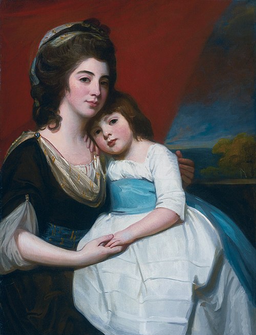 Lady Georgiana Smyth (circa 1757-1799) and her son, 1783, George Romney