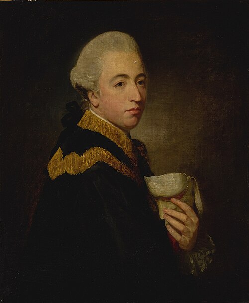 Portrait of a man holding a mask, 1770, George Romney