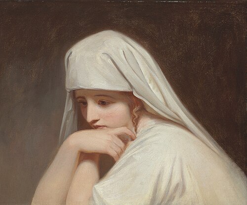 Emma, Lady Hamilton, as 'Contemplation', 1791, George Romney