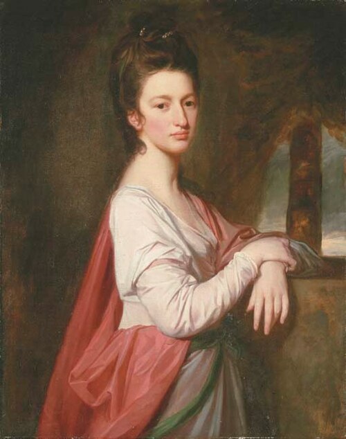 Portrait of a lady, traditionally identified as Mrs. Nelthorpe, 1780, George Romney